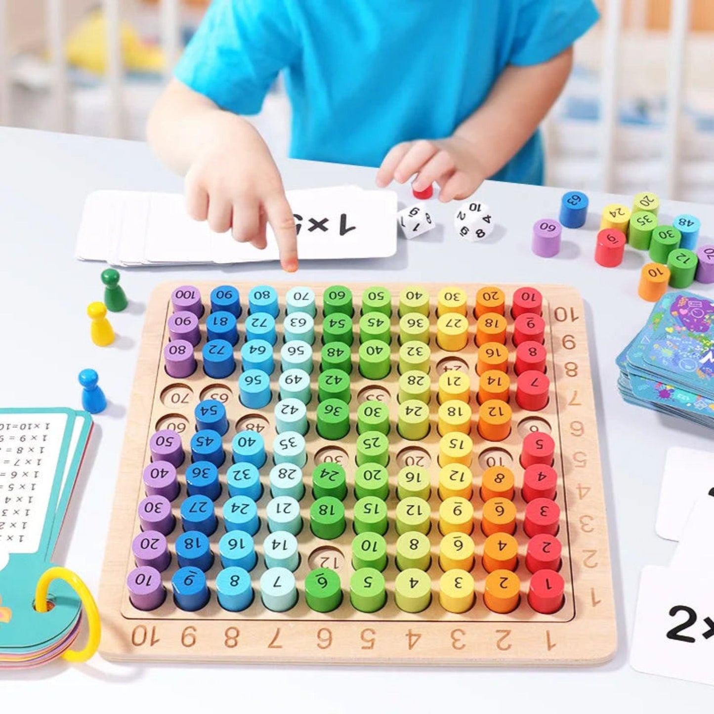 Montessori-Brettspiel zur Multiplikation