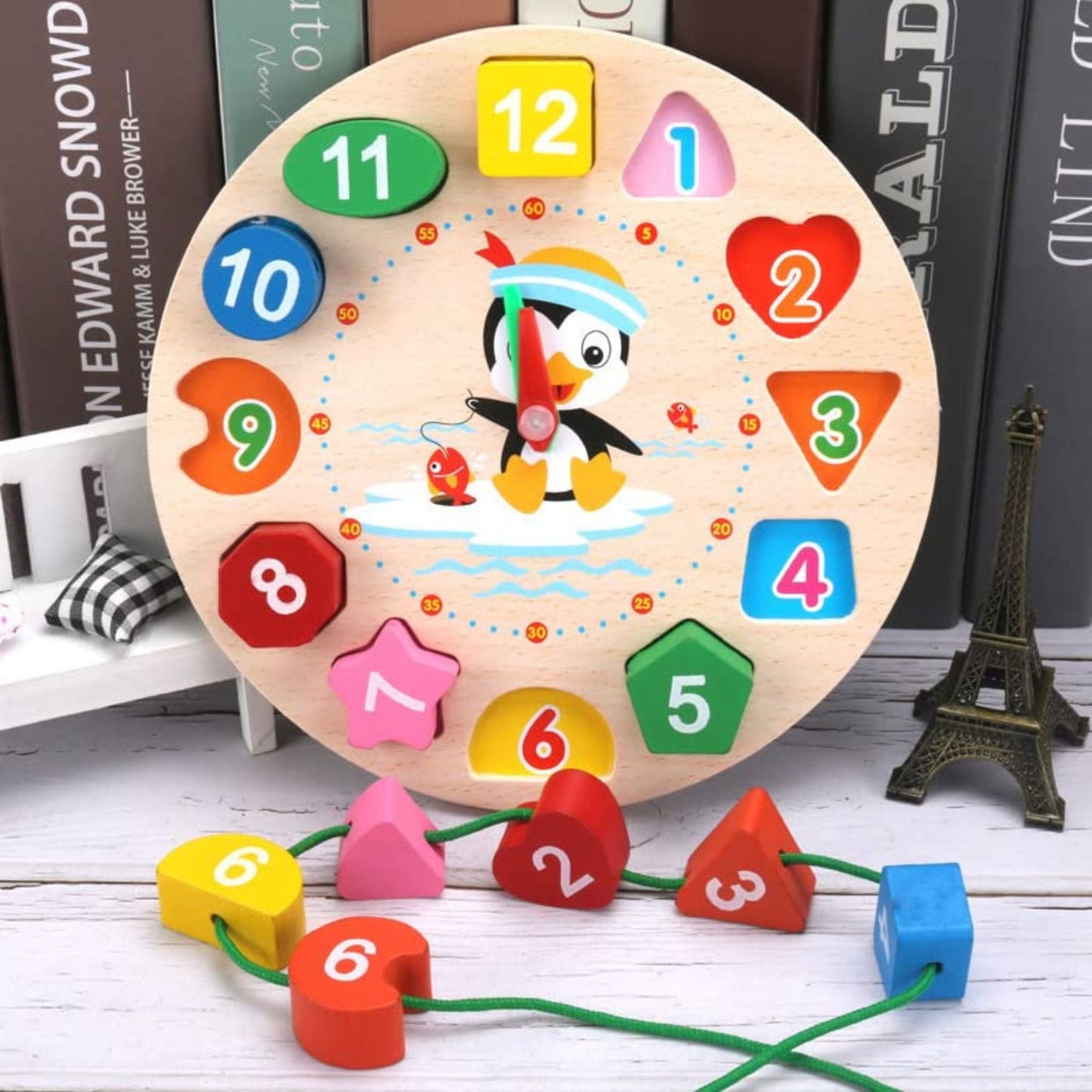 Montessori-Pinguin-Uhr